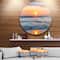 Designart - Beautiful Sunrise over the Horizon.' Beach Metal Circle Wall Art